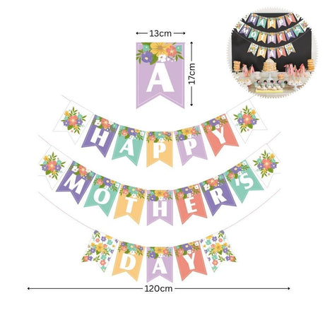 Happy Mother's day banner gift flower and decoration