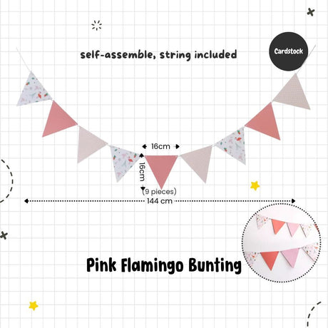 [SG Instock] Decorative Banner Garland Circle Star Flag Bunting Happy Birthday Party Decoration