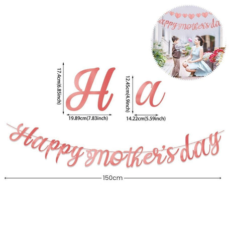 Happy Mother's day banner gift flower and decoration