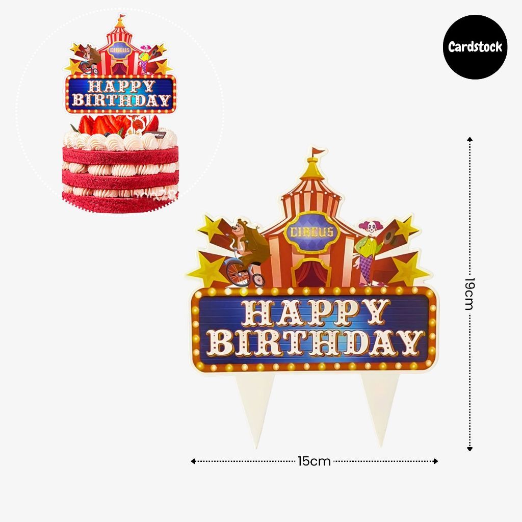 [SG Instock] - Personalised Carnival Circus Animal Theme Birthday Party Decoration