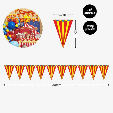 [SG Instock] - Personalised Carnival Circus Animal Theme Birthday Party Decoration