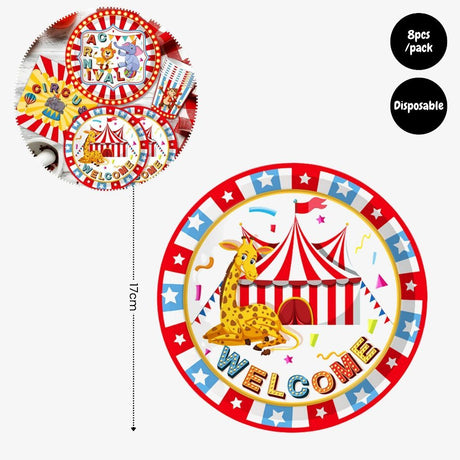 [SG Instock] - Personalised Carnival Circus Animal Theme Birthday Party Decoration