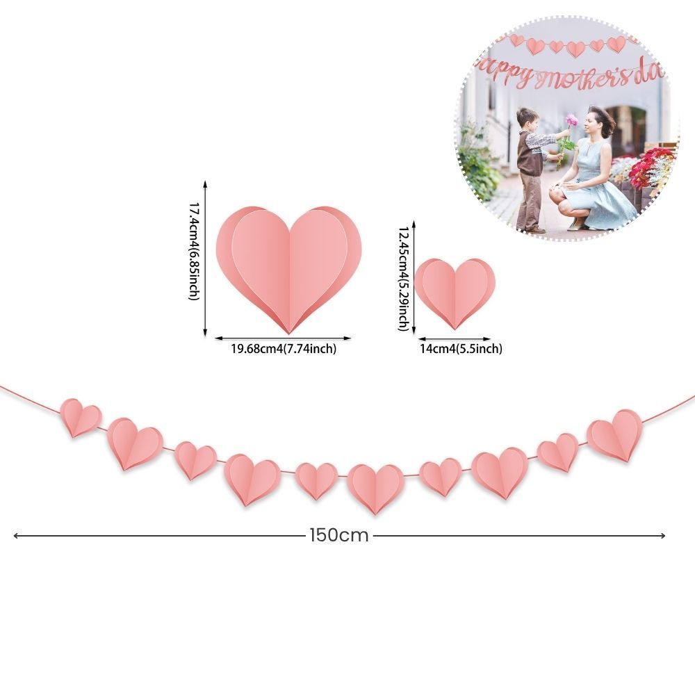 Happy Mother's day banner gift flower and decoration