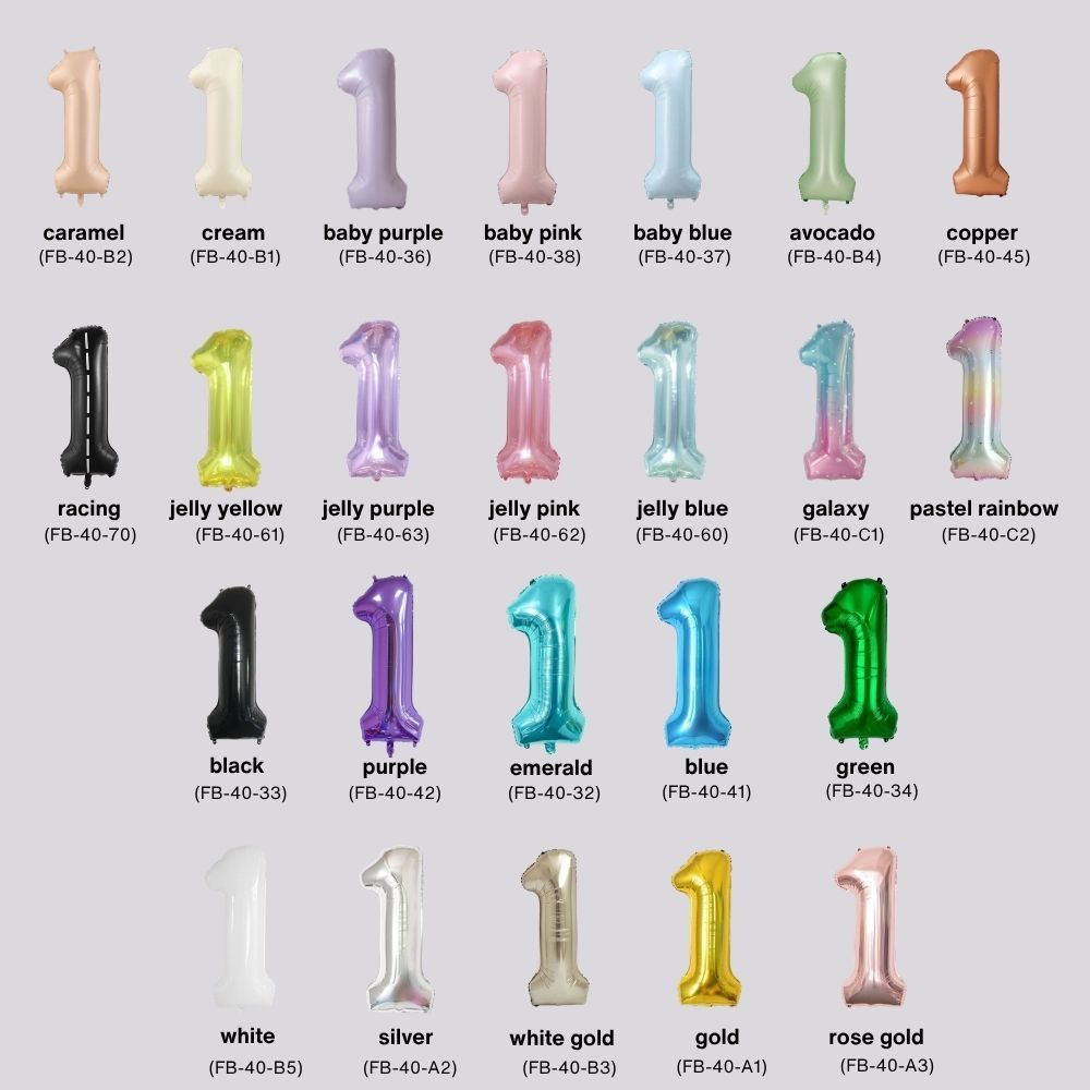 All 40 inch Standing Number Balloon