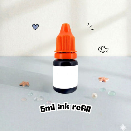 Personalised Clothing Name Stamp Waterproof Ink Permanent Fabric Chop