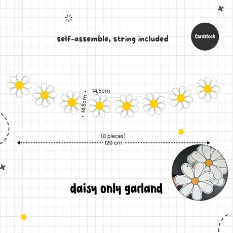 [SG Instock] Decorative Banner Garland Circle Star Flag Bunting Happy Birthday Party Decoration