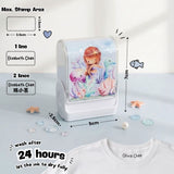 Personalised Clothing Name Stamp Waterproof Ink Permanent Fabric Chop