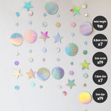 [SG Instock] Decorative Banner Garland Circle Star Flag Bunting Happy Birthday Party Decoration
