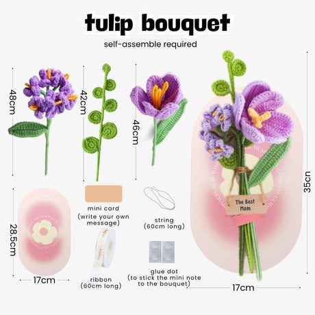 Handmade Crochet Flower Bouquet Mother's day Gift Knitted Woven Sunflower