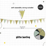[SG Instock] Decorative Banner Garland Circle Star Flag Bunting Happy Birthday Party Decoration