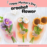 Handmade Crochet Flower Bouquet Mother's day Gift Knitted Woven Sunflower
