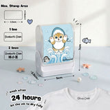 Personalised Clothing Name Stamp Waterproof Ink Permanent Fabric Chop