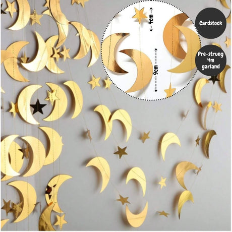 [SG Instock] Decorative Banner Garland Circle Star Flag Bunting Happy Birthday Party Decoration