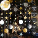 [SG Instock] Decorative Banner Garland Circle Star Flag Bunting Happy Birthday Party Decoration
