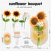 Handmade Crochet Flower Bouquet Mother's day Gift Knitted Woven Sunflower