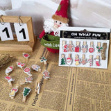 Christmas Wooden clips for photo hanging and decoration
