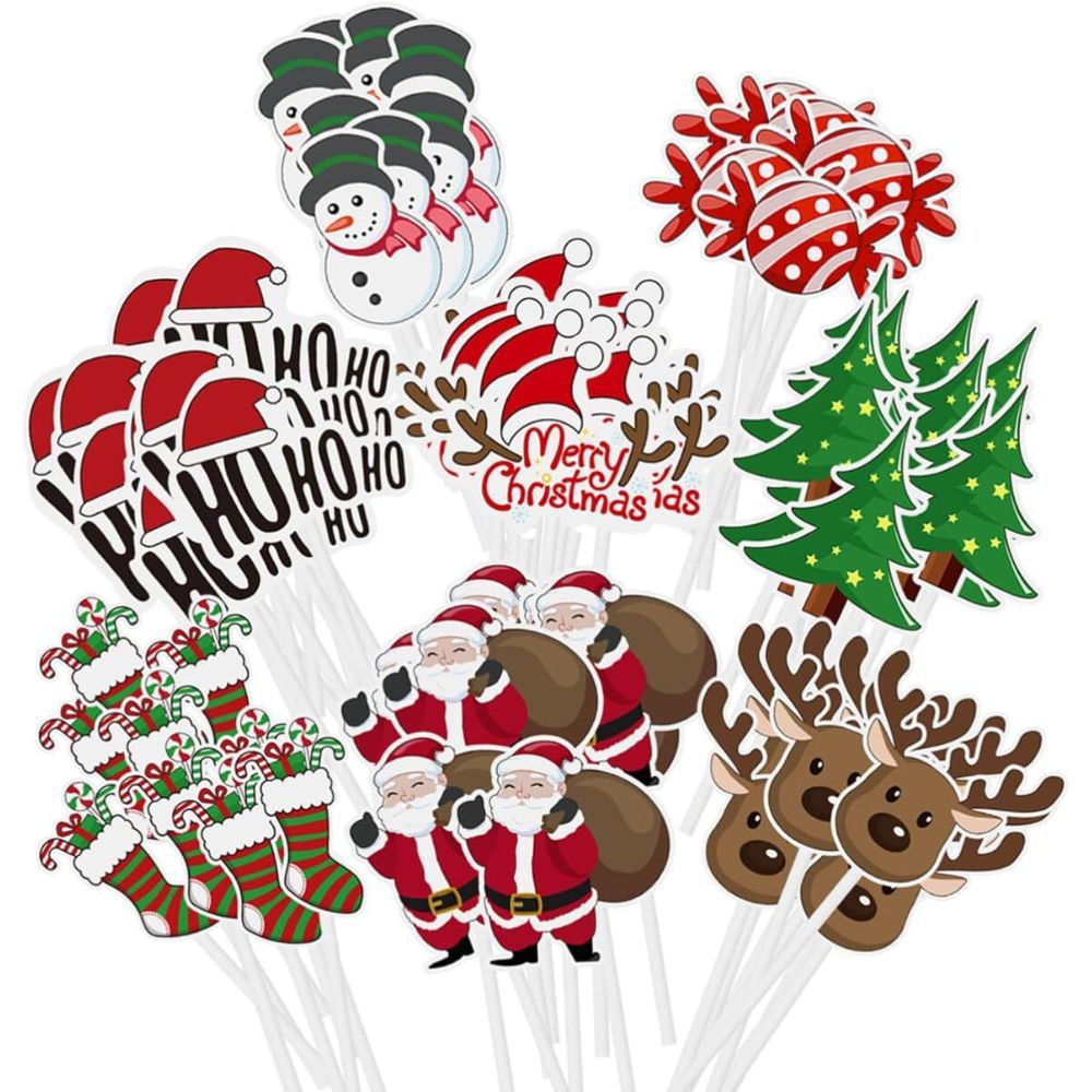 Christmas Cake topper CupCake Topper set