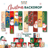 Christmas Banner balloon Decoration Backdrop Stacking display box Photo props