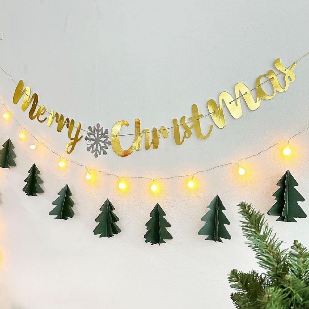 Christmas Banner Garland Decoration Christmas fairy Light