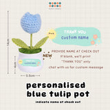 Personalised Crochet Sunflower Pot Teachers Day Gift Thank You Teacher Gift Bag Graduation Flowers