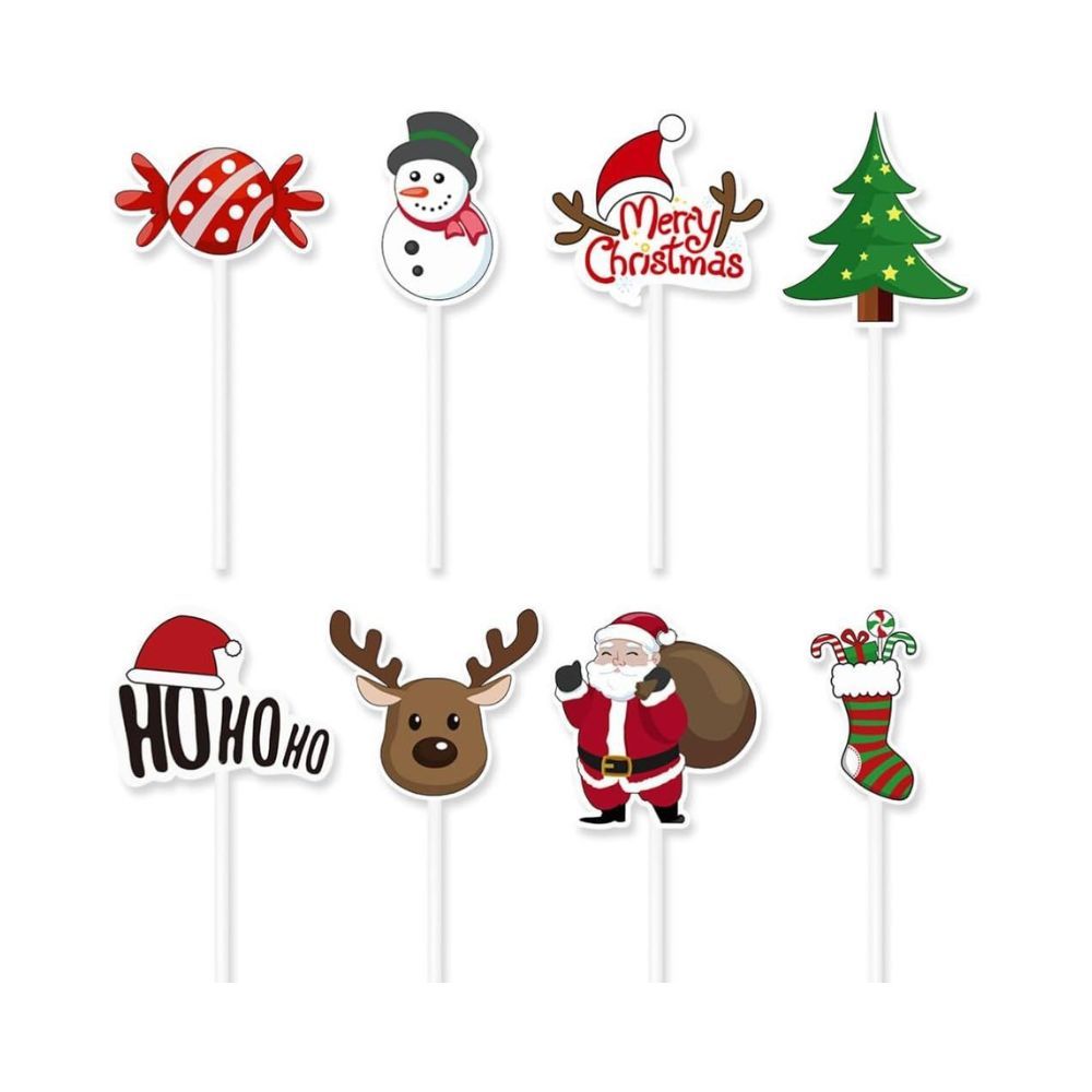 Christmas Cake topper CupCake Topper set