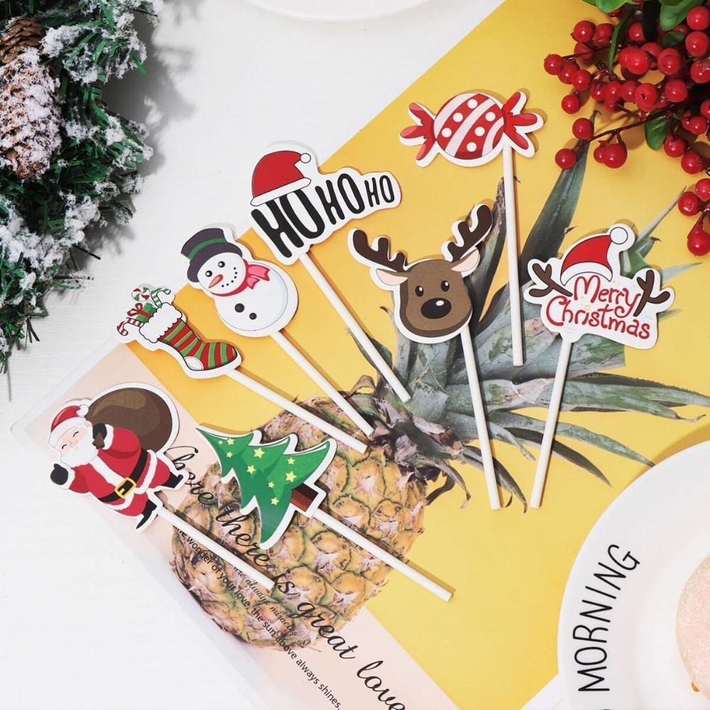 Christmas Cake topper CupCake Topper set