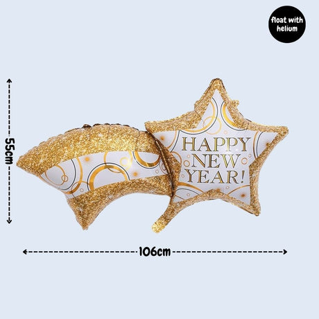 Happy New Year party Decoration Foil Balloon Tableware for New Year Party Decoration