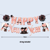 Happy New Year party Decoration Foil Balloon Tableware for New Year Party Decoration