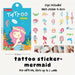 Cute Cartoon Tattoo Sticker Set