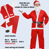 Christmas Santa Claus Costume Set Kids Women Men