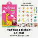 Cute Cartoon Tattoo Sticker Set