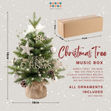 58cm Christmas Tree Rotating Music Box with Ornaments Christmas Decoration Gift