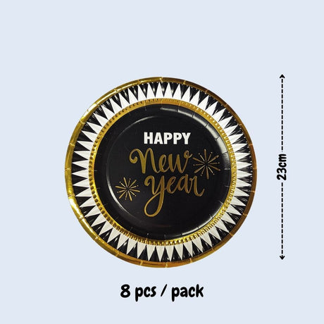 Happy New Year party Decoration Foil Balloon Tableware for New Year Party Decoration