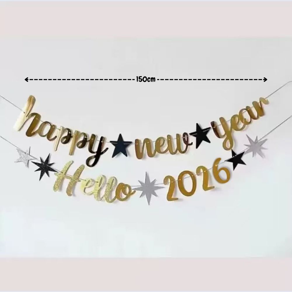 Happy New Year party Decoration Foil Balloon Tableware for New Year Party Decoration