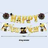 Happy New Year party Decoration Foil Balloon Tableware for New Year Party Decoration
