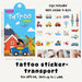 Cute Cartoon Tattoo Sticker Set