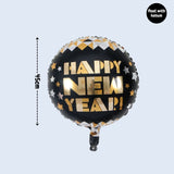 Happy New Year party Decoration Foil Balloon Tableware for New Year Party Decoration
