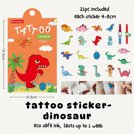 Cute Cartoon Tattoo Sticker Set