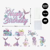 [SG Instock] - Personalised Mermaid Theme Birthday Party Balloon Banner Decoration