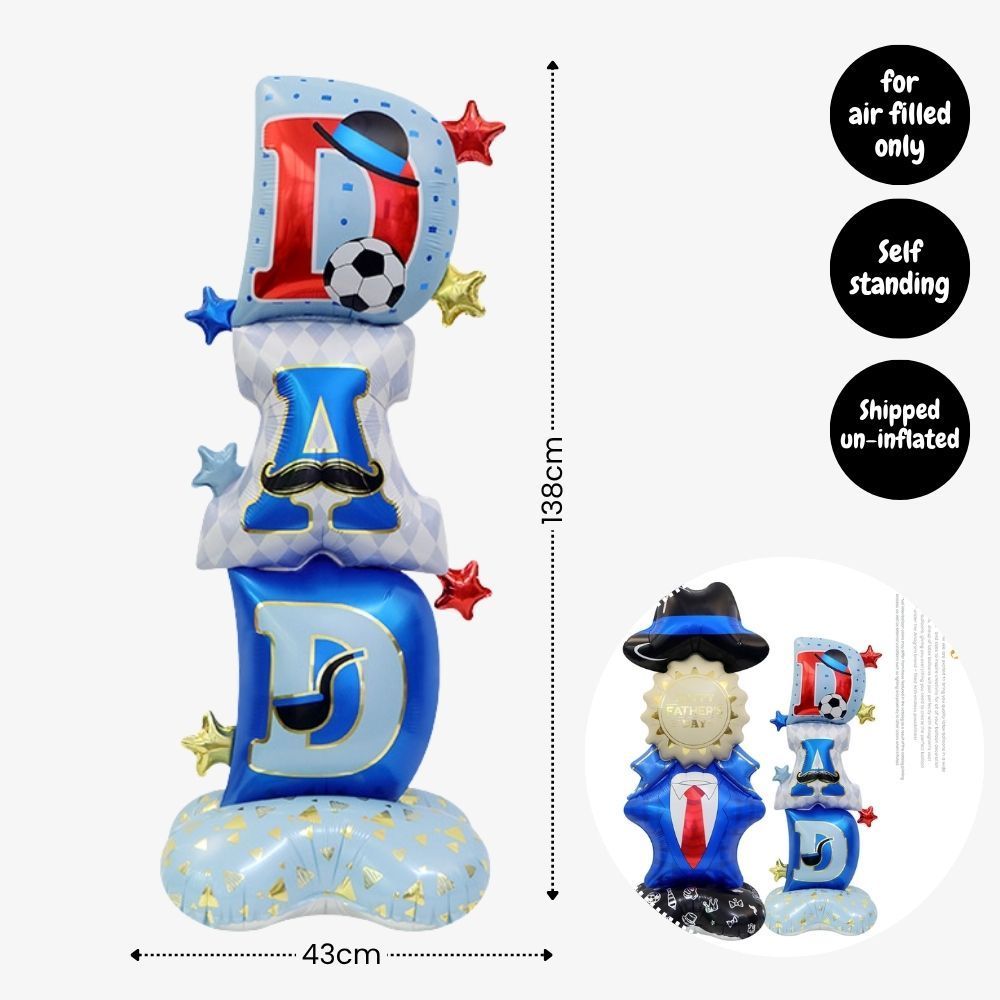 [SG Instock] Fathers Day Banner Balloon Decoration Father's Day Cake Topper Best Dad Ever Happy Father Day Gift