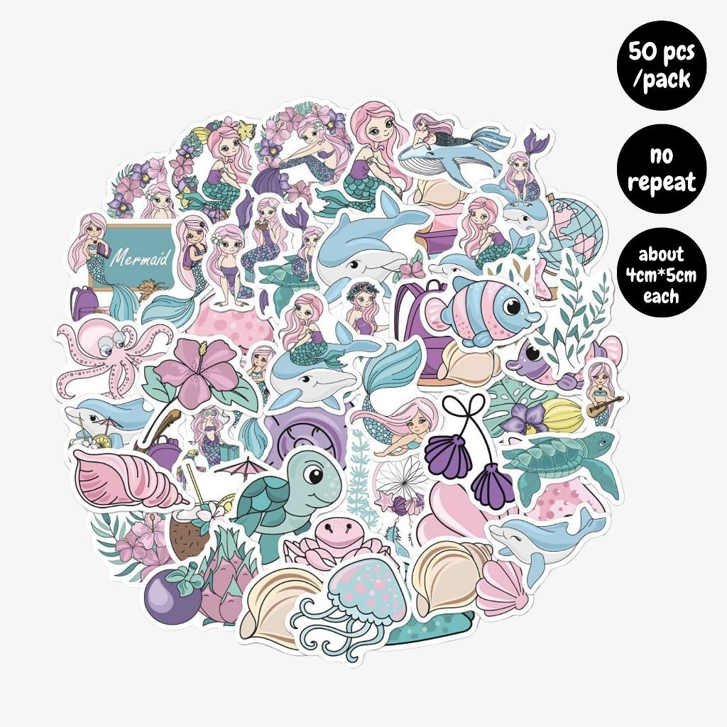 [SG Instock] - Personalised Mermaid Theme Birthday Party Balloon Banner Decoration