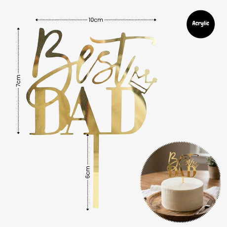 [SG Instock] Fathers Day Banner Balloon Decoration Father's Day Cake Topper Best Dad Ever Happy Father Day Gift