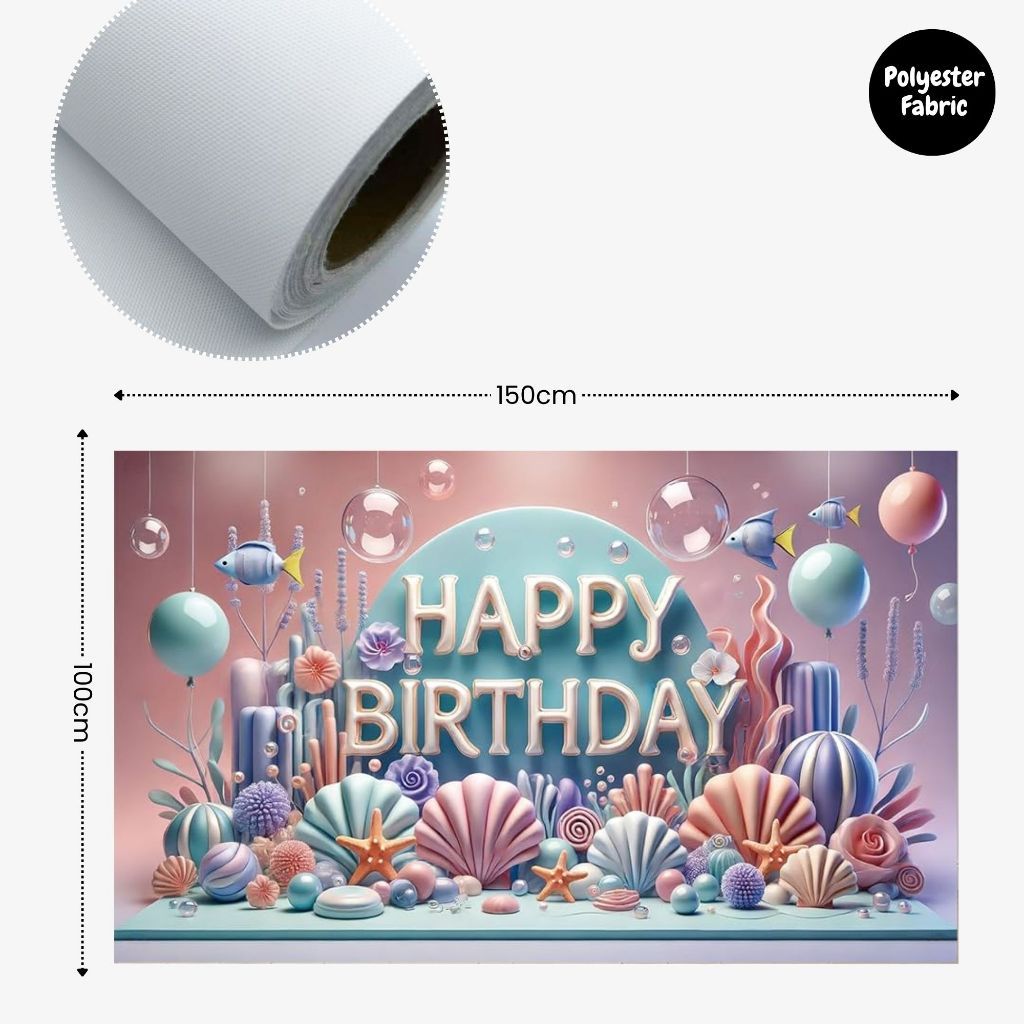 [SG Instock] - Personalised Mermaid Theme Birthday Party Balloon Banner Decoration