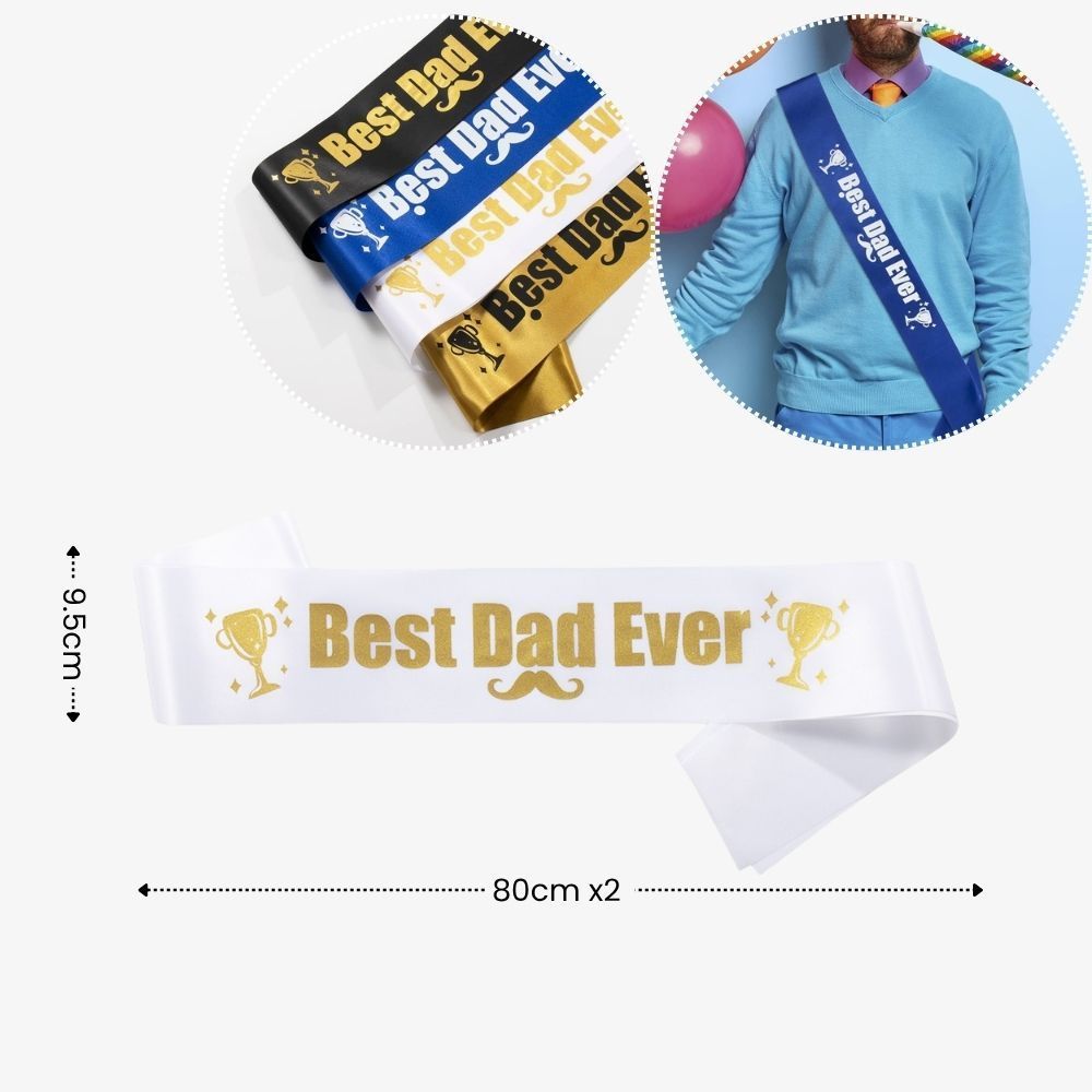[SG Instock] Fathers Day Banner Balloon Decoration Father's Day Cake Topper Best Dad Ever Happy Father Day Gift