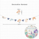 [SG Instock] - Personalised Mermaid Theme Birthday Party Balloon Banner Decoration