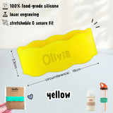 Personalised Name Label Milk Bottle Band Kids Water Bottle Band