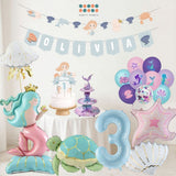 [SG Instock] - Personalised Mermaid Theme Birthday Party Balloon Banner Decoration