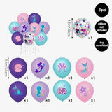 [SG Instock] - Personalised Mermaid Theme Birthday Party Balloon Banner Decoration