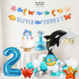 Personalised Under the Sea Animal Theme Birthday Party Decoration