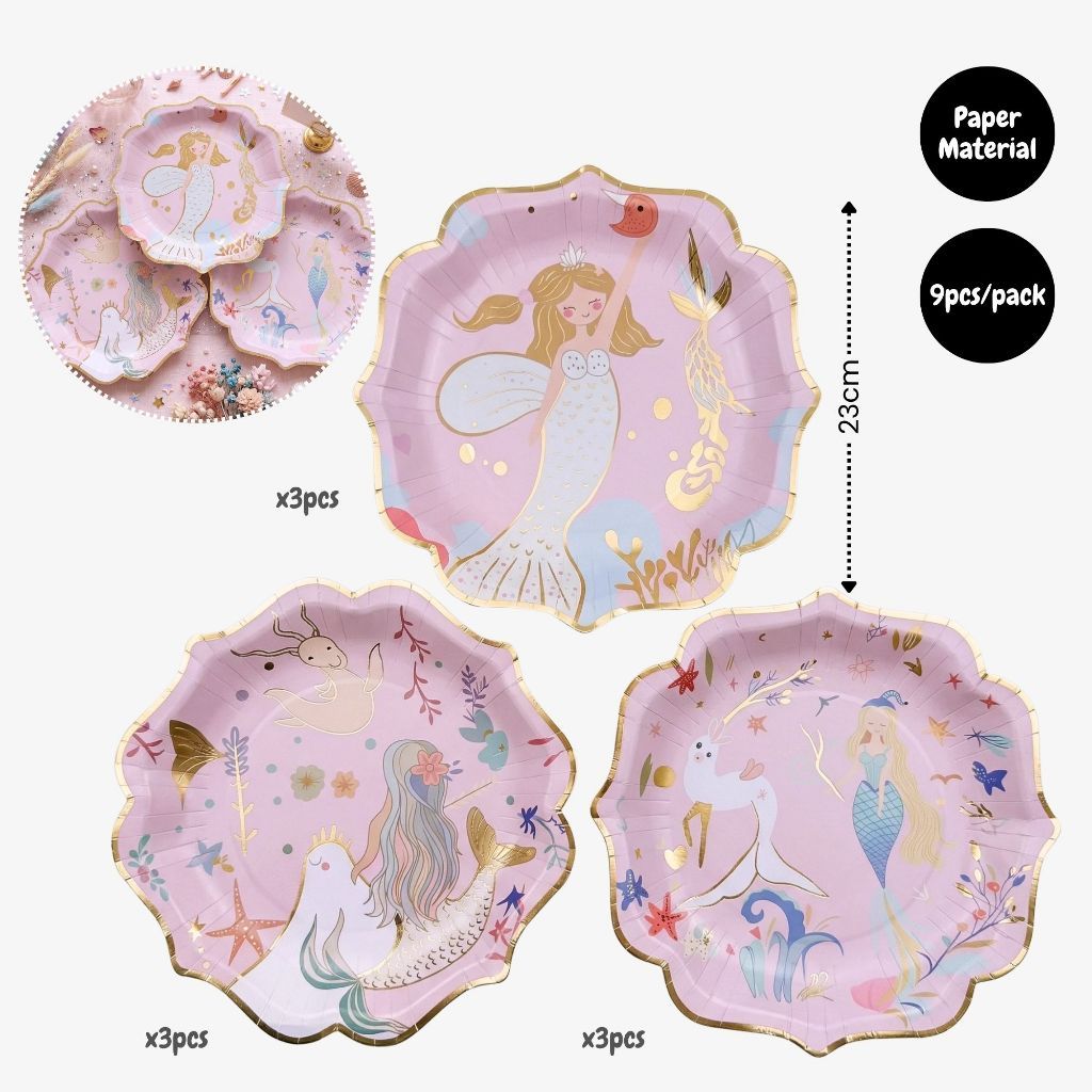 [SG Instock] - Personalised Mermaid Theme Birthday Party Balloon Banner Decoration